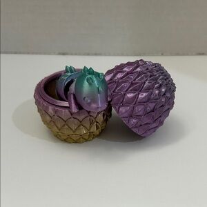Iridescent Dragon Egg with Dragon Figurine